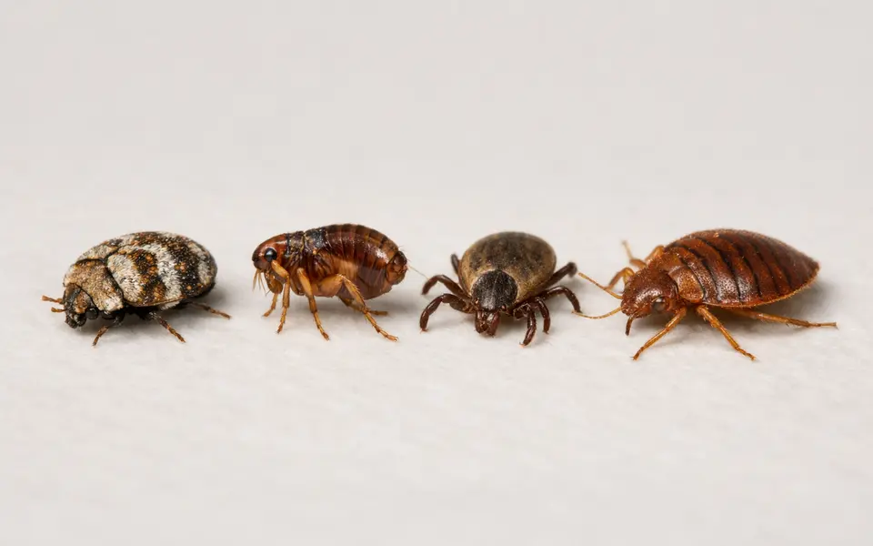 Close-up visual clues that help distinguish bed bug lookalikes